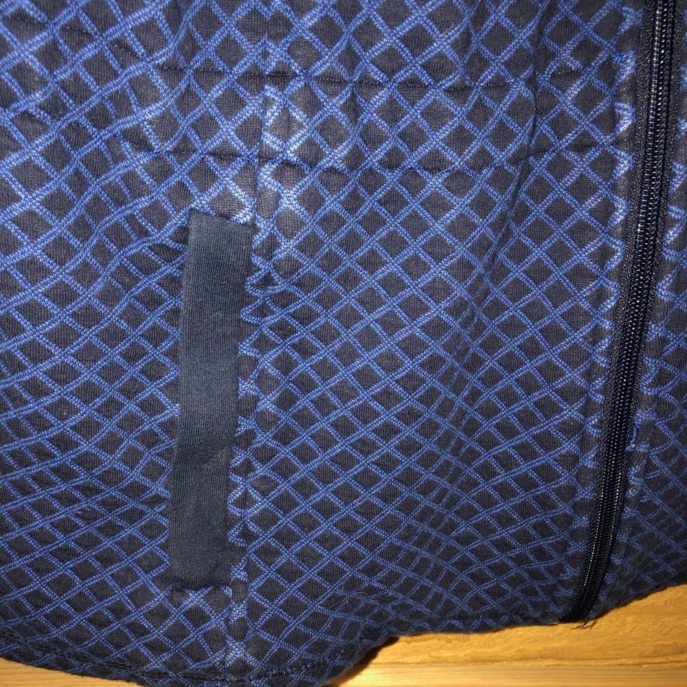 Talbots Full Zip Front Jacket Blue Pattern Quilte… - image 5